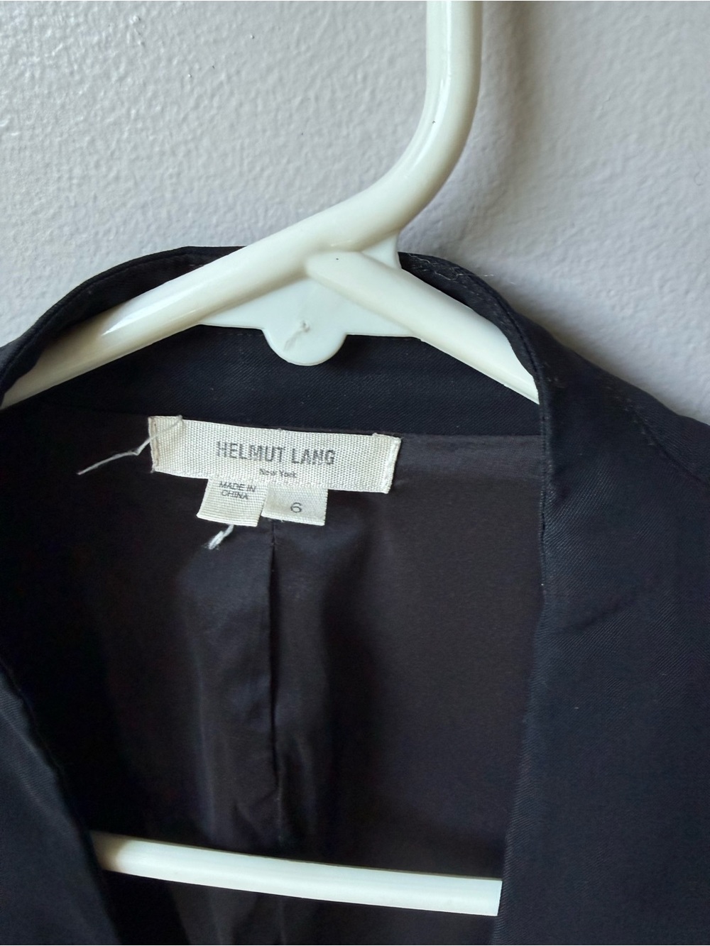 Helmut Lang Black Minimalist Single-Button Blazer - Picture 2 of 10